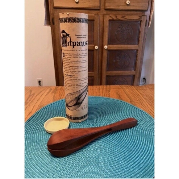 Steve Catania Catpaws Wooden Spoons Hand Made Appalachian Folk Instrument 1995